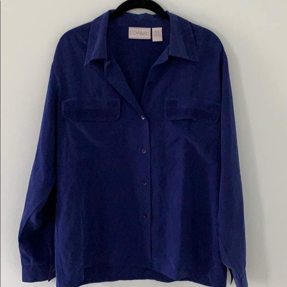 Vintage Embroidered Silk Blouse